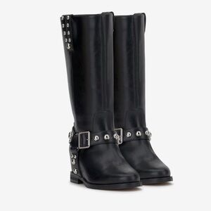 Jessica Simpson Black Studded Combat Boots